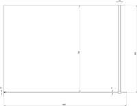 Душевая перегородка Ravak Walk-In Wall 100 + кронштейн 80 см, черный