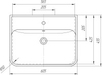 Тумба с раковиной Bellezza Олимпия 60 белая Тумба с раковиной Bellezza Олимпия 60 белая