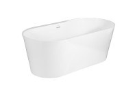 Ванна из искусственного камня Roca Raina 160x80 см, отдельностоящая, белая, овальная, с донным клапаном