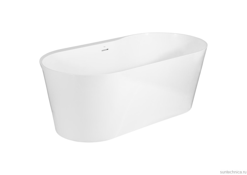 Ванна из искусственного камня Roca Raina 160x80 см, отдельностоящая, белая, овальная, с донным клапаном