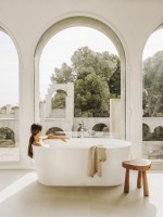 Ванна из искусственного камня Roca Raina 160x80 см, отдельностоящая, белая, овальная, с донным клапаном