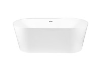 Ванна из искусственного камня Roca Raina 160x80 см, отдельностоящая, белая, овальная, с донным клапаном