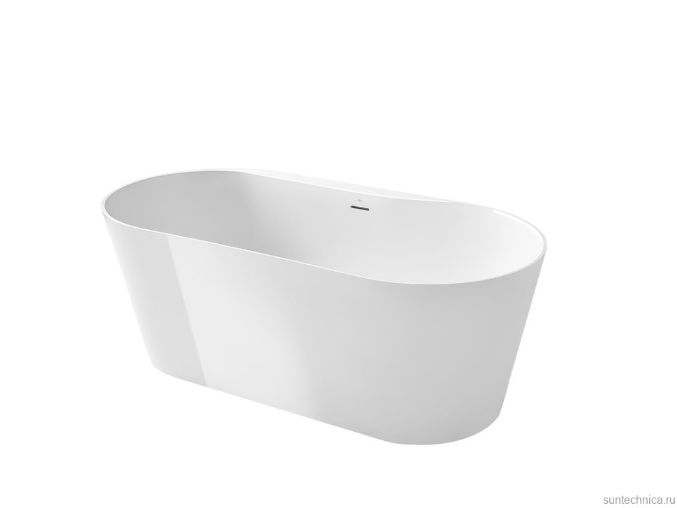 Ванна из искусственного камня Roca Raina 160x80 см, отдельностоящая, белая, овальная, с донным клапаном