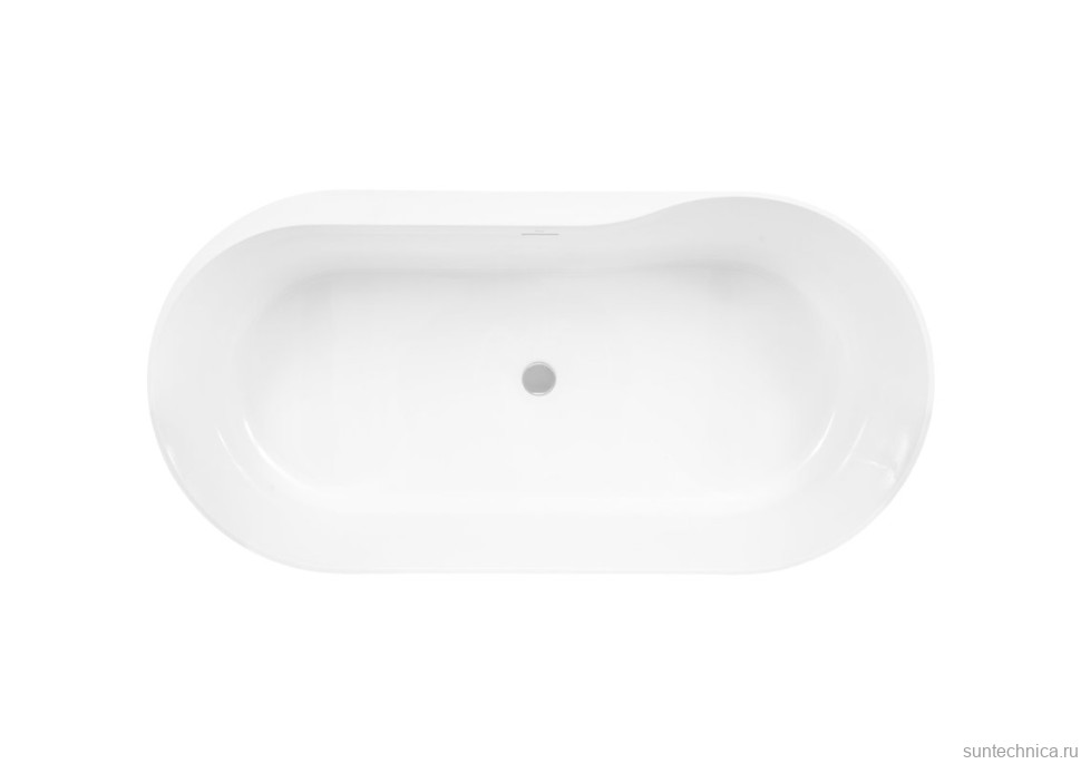 Ванна из искусственного камня Roca Raina 160x80 см, отдельностоящая, белая, овальная, с донным клапаном