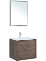 Мебель для ванной комнаты Aquanet Lino 60 дуб веллингтон, с раковиной Flat 60