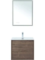 Мебель для ванной комнаты Aquanet Lino 60 дуб веллингтон, с раковиной Flat 60