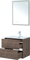 Мебель для ванной комнаты Aquanet Lino 60 дуб веллингтон, с раковиной Flat 60