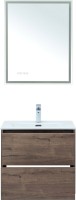 Мебель для ванной комнаты Aquanet Lino 60 дуб веллингтон, с раковиной Flat 60