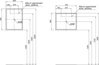 Мебель для ванной комнаты Aquanet Lino 60 дуб веллингтон, с раковиной Flat 60