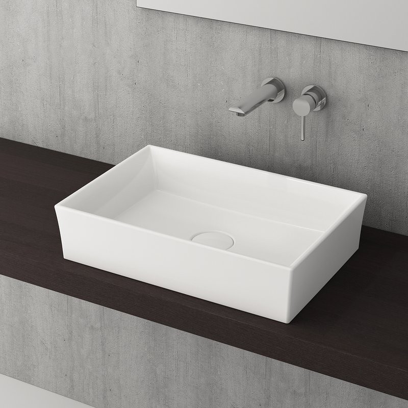 Накладная раковина Berges Mascon 56x38, глянцевая белая