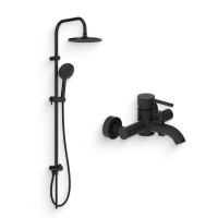 Душевой комплект Смеситель Damixa Scandinavian Pure 361000300 + Стойка Jupiter 977000300