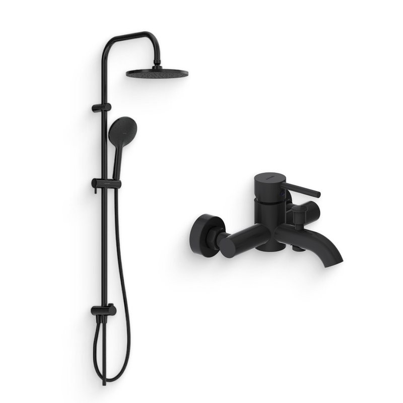 Душевой комплект Смеситель Damixa Scandinavian Pure 361000300 + Стойка Jupiter 977000300