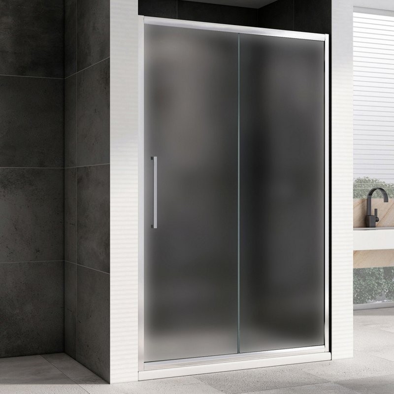 Душевая дверь в нишу Abber Schwarzer Diamant AG30160MH 160 см, профиль хром, стекло матовое