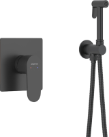 Гигиенический душ AQUATEK Оберон AQ1219MB со смесителем, С ВНУТРЕННЕЙ ЧАСТЬЮ, матовый черный
