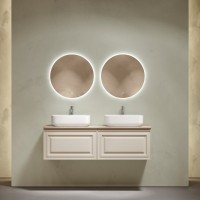 Тумба с раковиной Sancos Very 140 beige soft, столешница бежевая TT140A2X, раковина CN5043