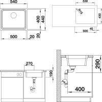 Комплект Мойка Blanco Etagon 500-IF + Измельчитель Franke