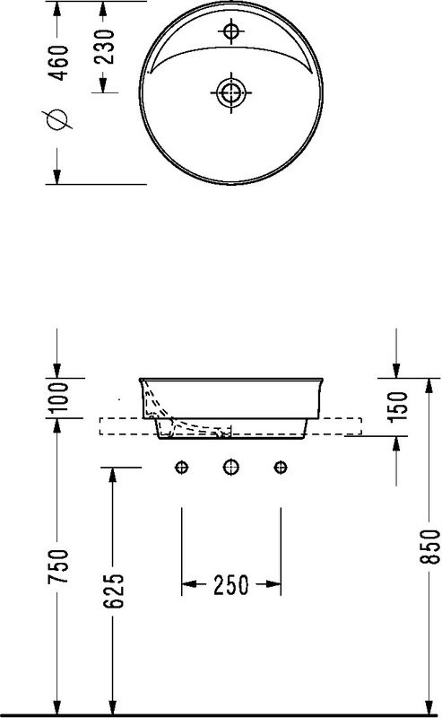 Накладная раковина Serel Minimal 2058TXS110H белая