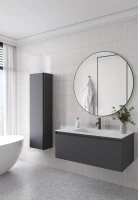 Тумба с раковиной Armadi Art Quatro 1 100 anthracite, с раковиной white