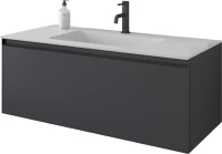 Тумба с раковиной Armadi Art Quatro 1 100 anthracite, с раковиной white