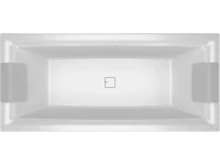 Акриловая ванна Riho Still Square 180x80 см, встраиваемая, белая, с каркасом, два подголовника