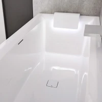 Акриловая ванна Riho Still Square 180x80 см, встраиваемая, белая, с каркасом, два подголовника