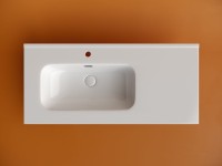 Раковина накладная мебельная Ceramicanova Element прямоугольная 101 см с чашей слева с отверстием под смеситель цвет белый CN7003L