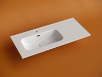 Раковина накладная мебельная Ceramicanova Element прямоугольная 101 см с чашей слева с отверстием под смеситель цвет белый CN7003L