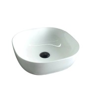 Накладная раковина GID Geometrico D1301 43 глянцевая белая, квадратная, фаянс