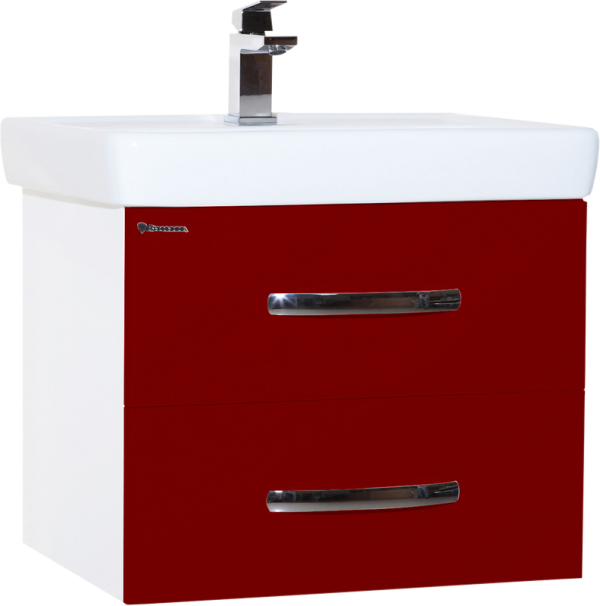 Тумба с раковиной Bellezza Рокко 70 подвесная, красная