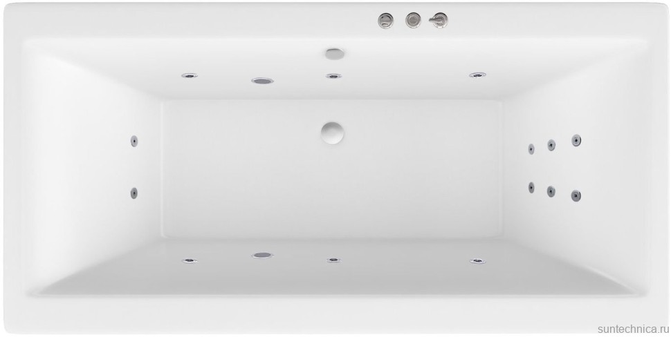Акриловая ванна Excellent Pryzmat WAEX.PRY18.SMART 180x80 см, встраиваемая, с гидромассажем, белая, с каркасом, со сливом-переливом