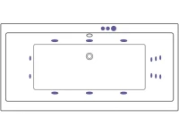 Акриловая ванна Excellent Pryzmat WAEX.PRY18.SMART 180x80 см, встраиваемая, с гидромассажем, белая, с каркасом, со сливом-переливом