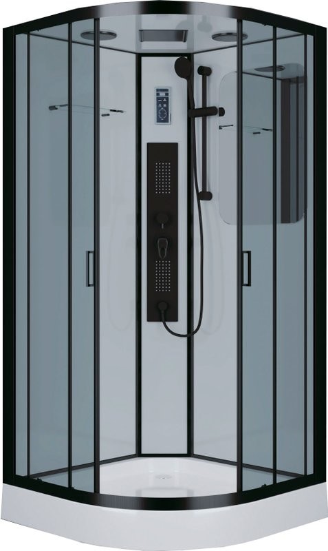 Душевая кабина Niagara Premium NG-6901-01G BLACK 90х90х210 черная, с низким поддоном