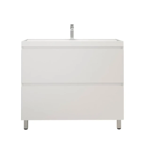 Тумба с раковиной Style Line Манхэттен 100 напольная, белая, раковина Florentina Астория 100 белая