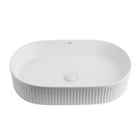 Накладная раковина Abber Bequem AC2116MW 58 матовая белая, овальная, фаянс