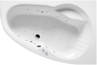 Акриловая ванна Excellent Newa Newa WAEX.NEP16.NANO 160x95 см, угловая, правая, пристенная, с гидромассажем, белая, асимметричная, со сливом-переливом