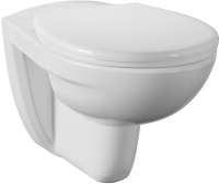 Комплект Унитаз подвесной Norm Fit + Крышка 803-003-701 + Инсталляция VitrA V-Fix Core 732-5800-01 с кнопкой смыва Root R 740-2280 хром