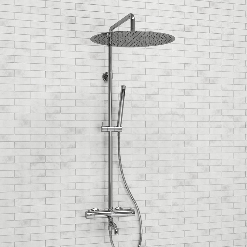 Душевая стойка Wasserkraft Berkel A188.117.137.010.CH Thermo с термостатом, хром
