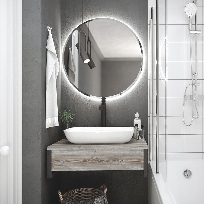 Мебель для ванной комнаты 1MarKa Grunge Loft 80 дуб намибия