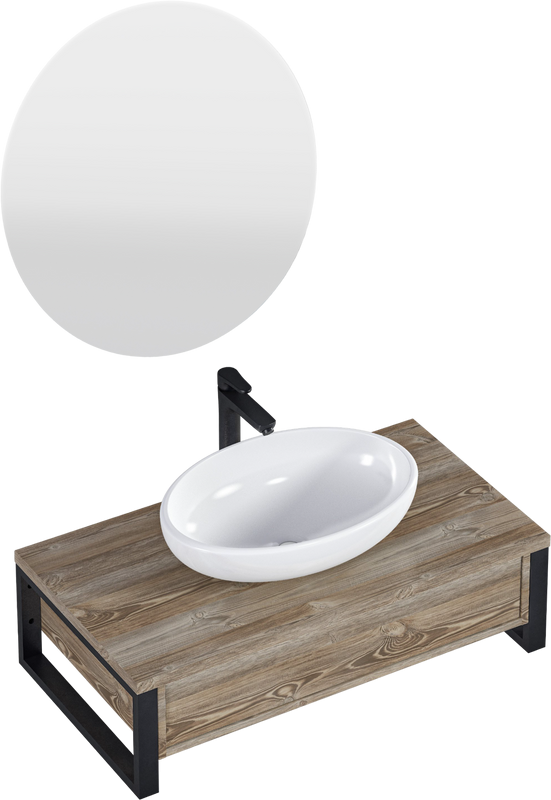 Мебель для ванной комнаты 1MarKa Grunge Loft 80 дуб намибия