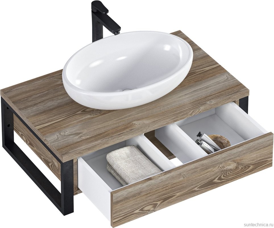 Мебель для ванной комнаты 1MarKa Grunge Loft 80 дуб намибия