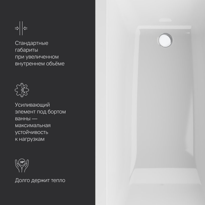 Акриловая ванна AM.PM Gem W93A 150x70 см, пристенная, белая, с каркасом, с экраном