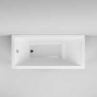 Акриловая ванна AM.PM Gem W93A 150x70 см, пристенная, белая, с каркасом, с экраном