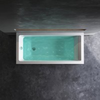 Акриловая ванна AM.PM Gem W93A 150x70 см, пристенная, белая, с каркасом, с экраном