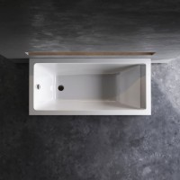 Акриловая ванна AM.PM Gem W93A 150x70 см, пристенная, белая, с каркасом, с экраном