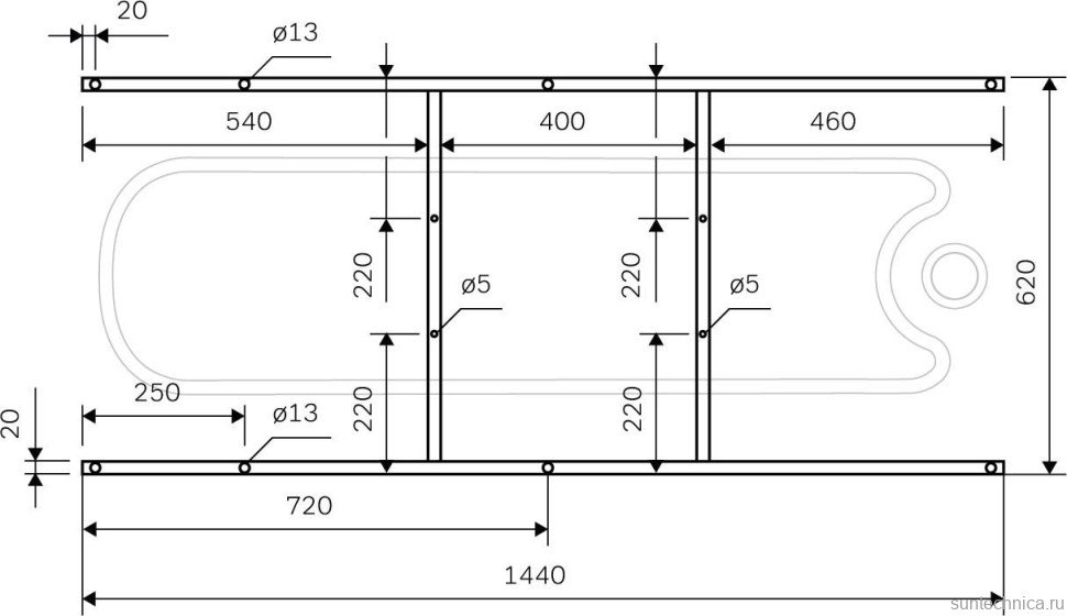 Акриловая ванна AM.PM Gem W93A 150x70 см, пристенная, белая, с каркасом, с экраном