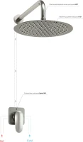 Душевой комплект Wasserkraft Spree A1451.097.121 С ВНУТРЕННЕЙ ЧАСТЬЮ, никель