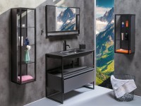 Тумба с раковиной Armadi Art Loft 100 антрацит, напольная