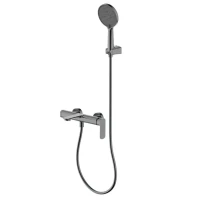 Смеситель для ванны с душевым гарнитуром, метал Gun metal, AQUAme Monza AQM6312GM Смеситель для ванны с душевым гарнитуром, метал Gun metal, AQUAme Monza AQM6312GM