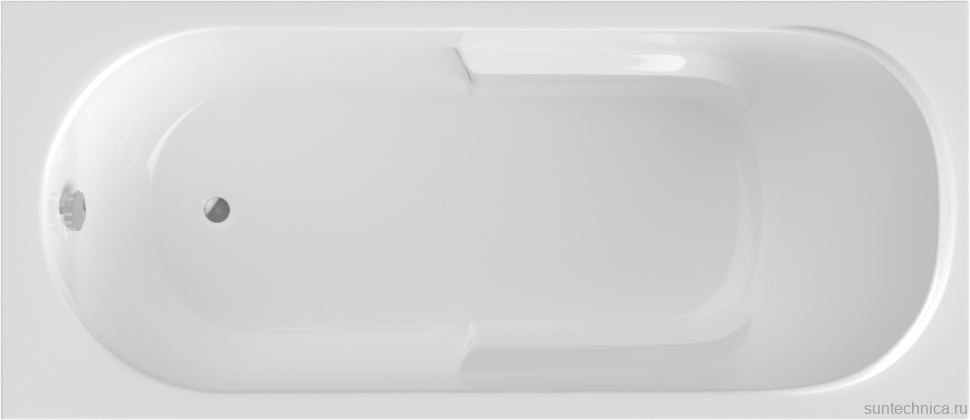 Акриловая ванна Berges Lumbo 050004 150x75 см, пристенная, белая, с каркасом