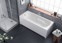 Акриловая ванна Berges Lumbo 050004 150x75 см, пристенная, белая, с каркасом